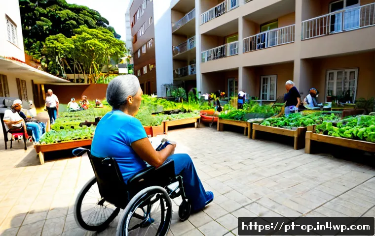 Home 17 집단 거주와 사회적 포용성 - Photorealistic wide-angle scene of a welcoming Brazilian co-housing courtyard in São Paulo, diverse ...